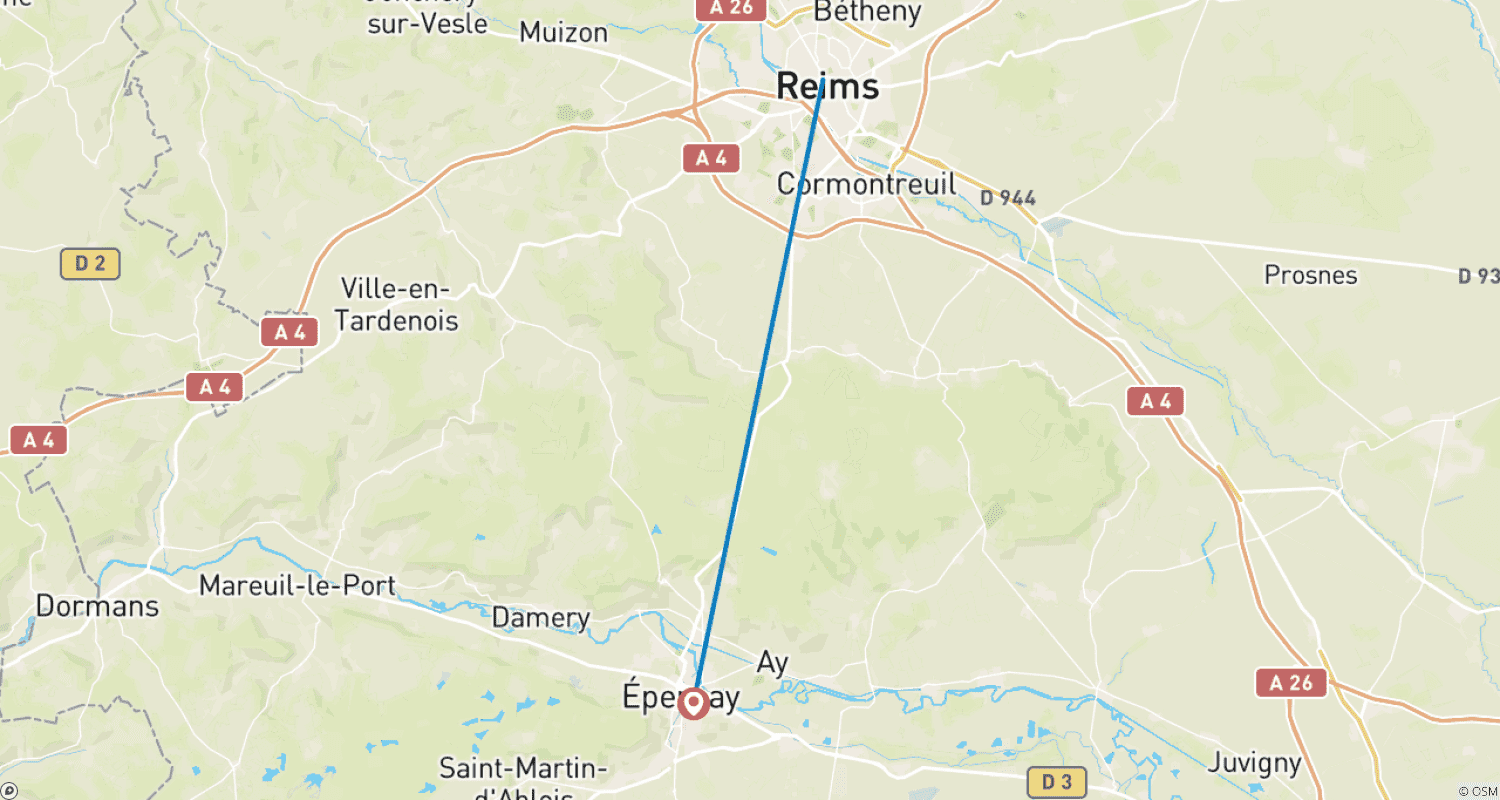Mapa trasy: Najlepsze z Szampanii