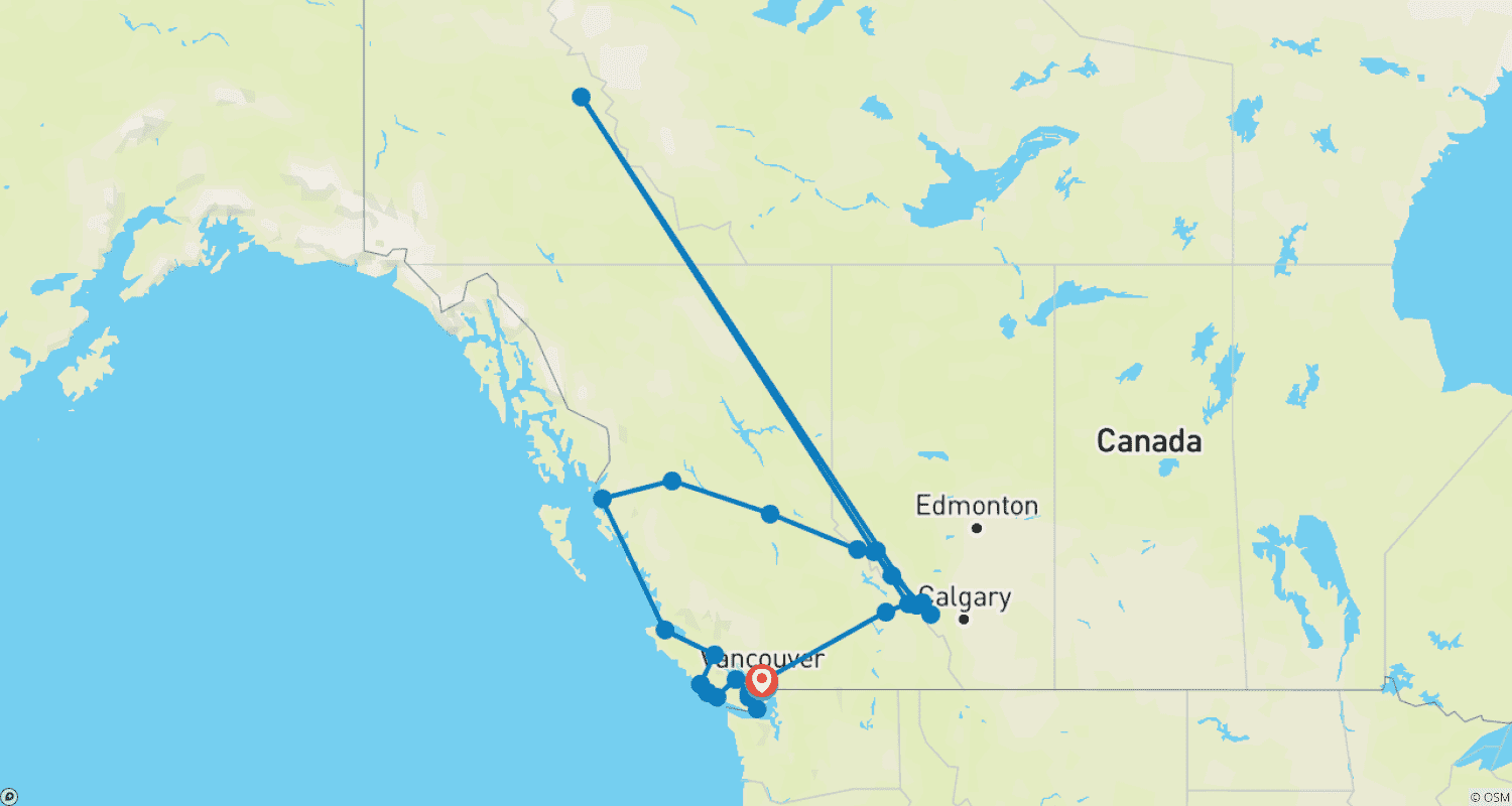 Mapa do percurso de Western Round Trip with Local Flavour