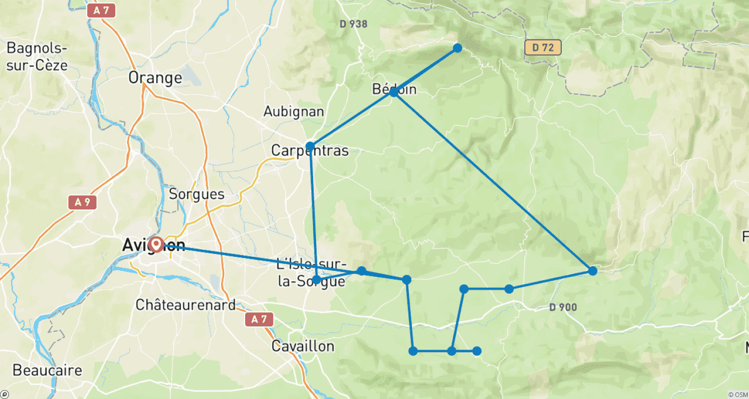 Mapa trasy: Prowansalski Wypad do Gordes