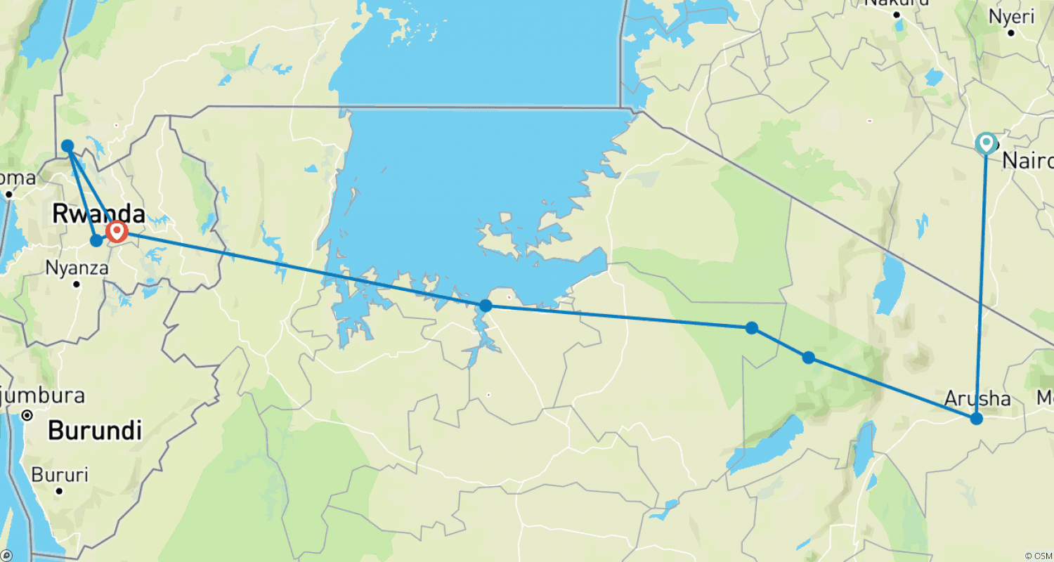 Mapa do percurso de Encontro com a Vida Selvagem (Inverso)