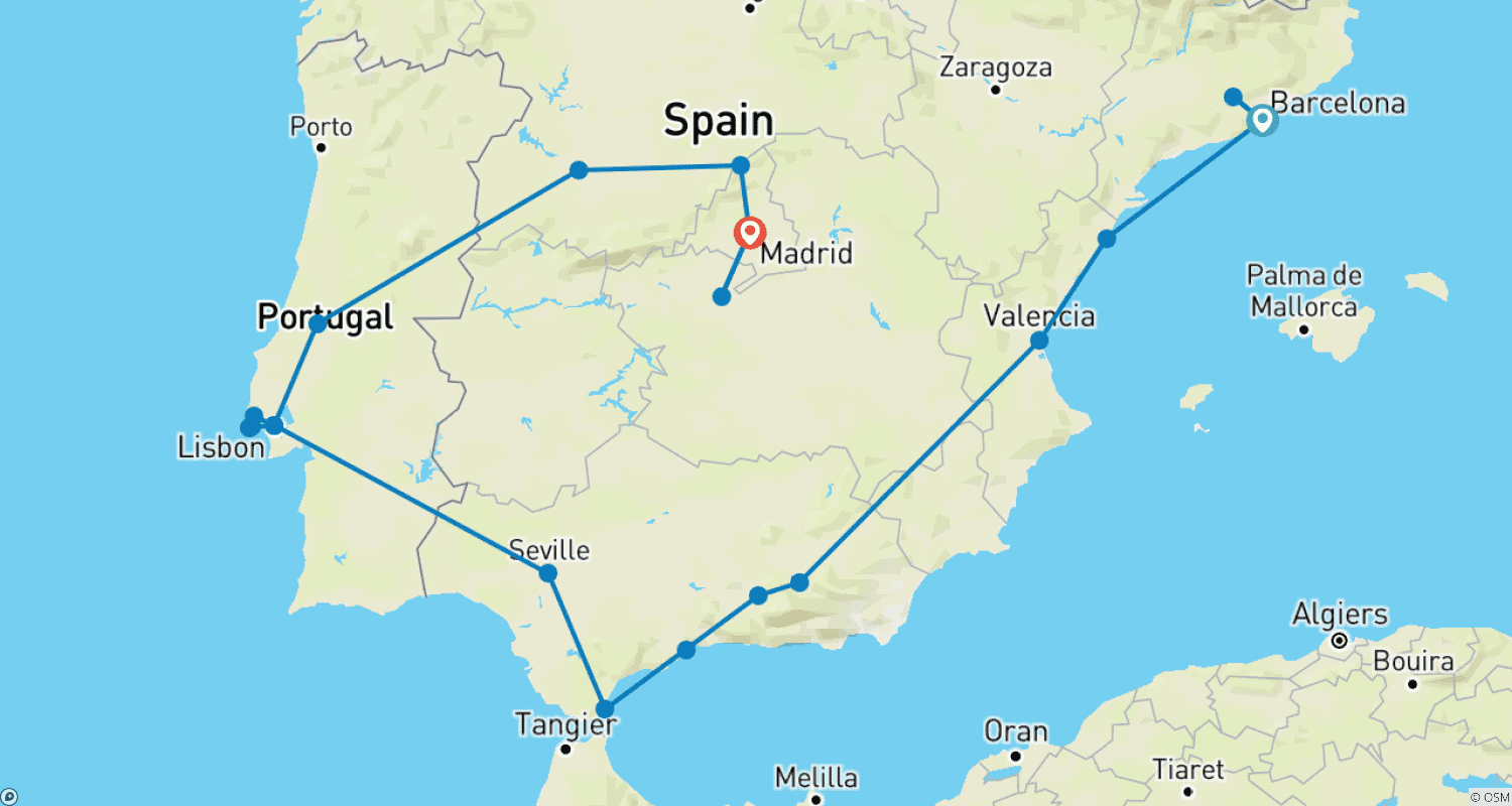 خريطة مسار Iberian Explorer