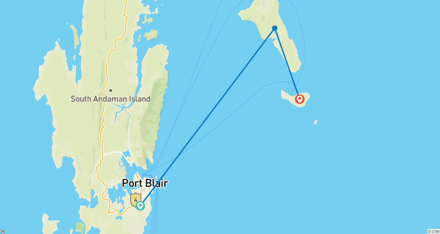 Mapa do percurso de O Melhor de Andaman