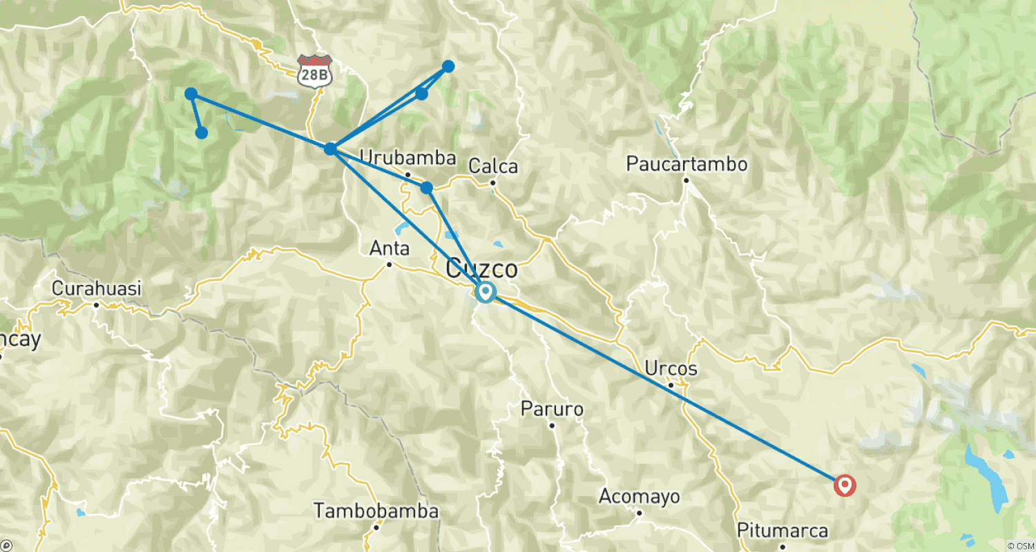 Mapa trasy: Trek Lares