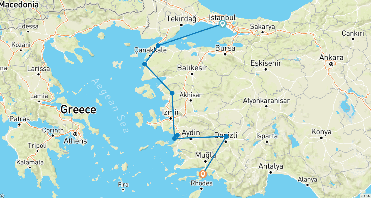 Mapa trasy: Egejskie Preludium