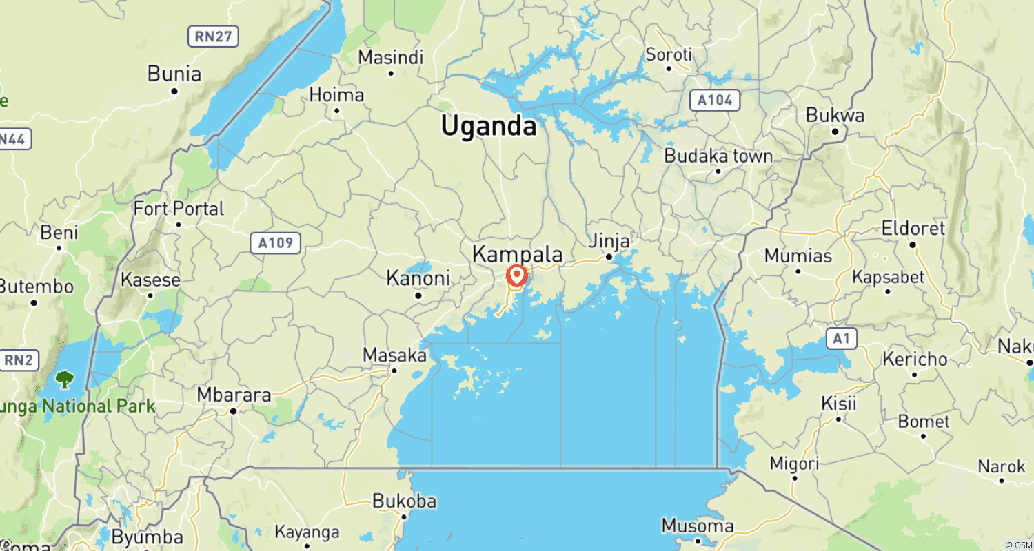 Mapa trasy: 6-dniowe spotkanie z gorylami (z zakwaterowaniem)
