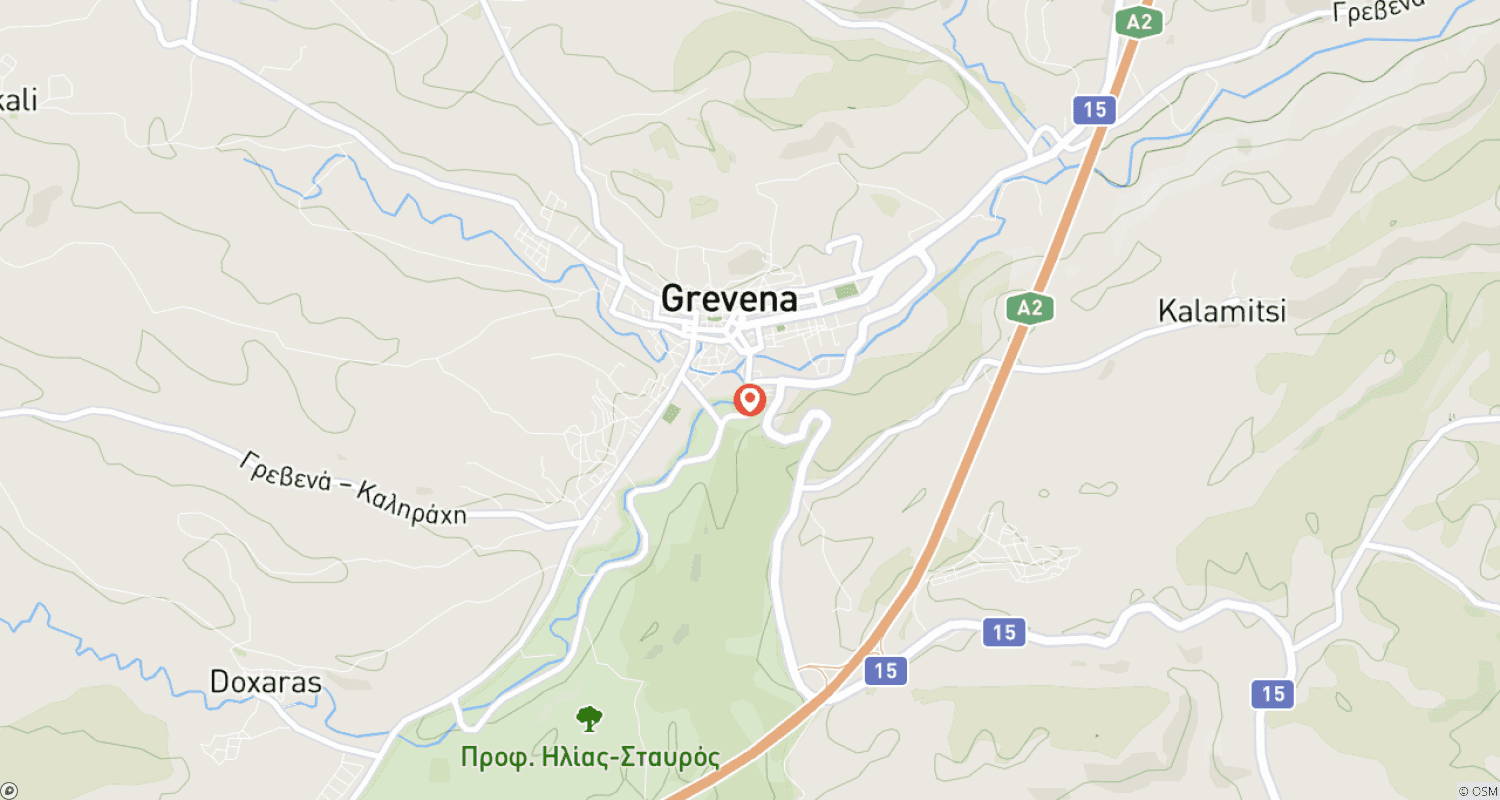 خريطة مسار التنزه في وادي Portitsa، Grevena