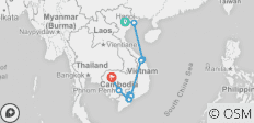  Vietnam - Cambodia 14 days - 8 destinations 