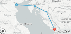  Van Venetië naar Split Express - 4 dagen 3 nachten - 4 bestemmingen 