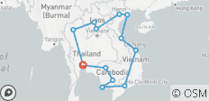  Aventure de 31 jours en Asie du Sud-Est : Thaïlande, Laos, Vietnam et Cambodge - 13 destinations 