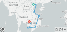  20 jours du Vietnam au Cambodge : Hanoi, baie d\'Ha Long, Hoi An, Ho Chi Minh Ville et Angkor Wat - 8 destinations 