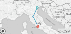  2 Nächte Venedig, 4 Nächte Florenz &amp; 3 Nächte Rom - 3 Destinationen 