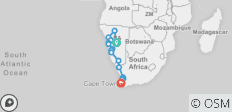  Namibia to Cape - 14 days - 16 destinations 