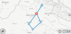  Golden Triangle with Ranthambore (Jungle Safari) and Spiritual Rishikesh - 9 destinations 
