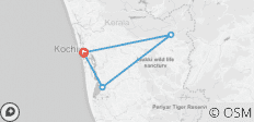  Faszinierendes Kerala - 4 Destinationen 