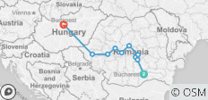  Siebenbürgen Rundreise von Bukarest nach Budapest - 5 Tage - 10 Destinationen 