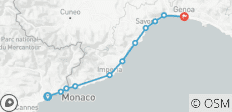  Cycle Nice to Genoa - 11 destinations 