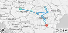  Rumänien Rundreise (Budapest nach Bukarest) - Privatreise - 8 Tage - 15 Destinationen 