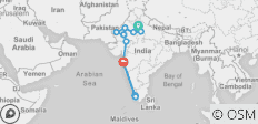  Große Indien Rundreise (Kleingruppen, 20 Tage) - 14 Destinationen 