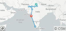  Imperial Rajasthan (Kleine Gruppen, Ende Mumbai, mit Südindien-Verlängerung, 20 Tage) - 11 Destinationen 