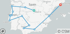  Portugal &amp; Andalusië &amp; Mediterrane Hoofdsteden 15 Dagen - 14 bestemmingen 