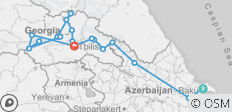  Aserbaidschan und Georgien Rundreise - 11 Tage - 18 Destinationen 