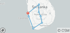  Sri Lanka- Verkennen van Superieur Sri Lanka- 09 Dagen / 08 Nachten Tour - 8 bestemmingen 