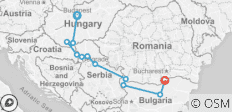  Gems of Southeast Europe 2022 Start Giurgiu, End Budapest (12 destinations) - 12 destinations 