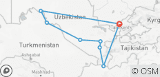 Crossroads of caravan routes of the Great Silk Road - 8 destinations 