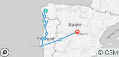  Northern Spain and Portugal from Santiago de Compostela 10-Day Tour - 14 destinations 
