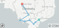  12 dagen fietsen van Ho Chi Minh naar Siemreap (vertrek dinsdag) - 8 bestemmingen 