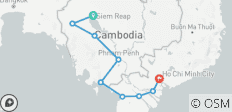  Fiets van Siem Reap naar Saigon - 16 dagen - 9 bestemmingen 