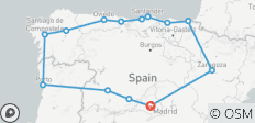  13-Day Tour Madrid &amp; Northern &amp; Galicia - 14 destinations 