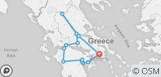  Klassische Griechenland Rundreise mit Meteora - 4 Tage - 13 Destinationen 