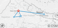  Gouden Driehoek Tour met Nepal - 7 bestemmingen 