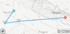  Circuit du triangle d\'or de l\'Inde avec le Népal - 4 destinations 