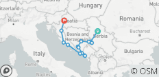  Das Wesentliche aus dem Balkan in 10 Tagen - 15 Destinationen 