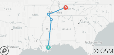  America\'s Music Cities Holiday featuring New Orleans, Memphis &amp; Nashville (New Orleans, LA to Nashville, TN) (2026) - 4 destinations 