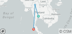  Thailand Tour Experience Mountain North &amp; Beach South 10 Days - Private Tour - 7 destinations 