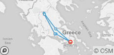  Delphi und Meteora ab Athen - 3 Tage - 7 Destinationen 