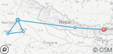  Points forts de l\'Inde, du Népal et du Bhoutan - 8 destinations 