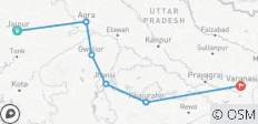  11- Day Epic Journey Through West &amp; Central India from Jaipur to Varanasi - 11 destinations 