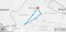  Taj, Tijgers &amp; Meren - Gouden Driehoek Delhi Agra Jaipur met Ranthambore &amp; Udaipur - 6 bestemmingen 