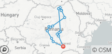  Vollständig geführte Rundreise durch Rumänien vom Flughafen Bukarest - 17 Destinationen 