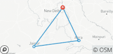  Circuit privé de luxe de 3 jours du Triangle d\'Or à Agra et Jaipur depuis New Delhi - 5 destinations 