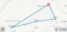  Au départ de Delhi : Circuit privé de luxe du Triangle d\'Or avec Jodhpur - 5 destinations 