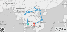  Onvergetelijk Thailand, Laos, Vietnam &amp; Cambodja - 21 dagen, 20 nachten - 11 bestemmingen 