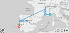  Von Nizza nach Lissabon &amp; Entdeckungsreise Die Flüsse von Frankreich &amp; Portugal - 18 Destinationen 