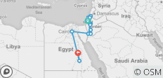 Israel, Jordanien und Ägypten mit Nilkreuzfahrt - 12 Tage - 15 Destinationen 