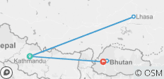  Kulturreise Nepal, Tibet &amp; Bhutan - 6 Destinationen 