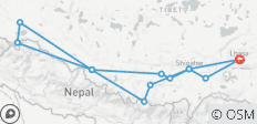  Peregrinación en grupo de 15 días al monte Everest y al monte Kailash Kora - 13 destinos 